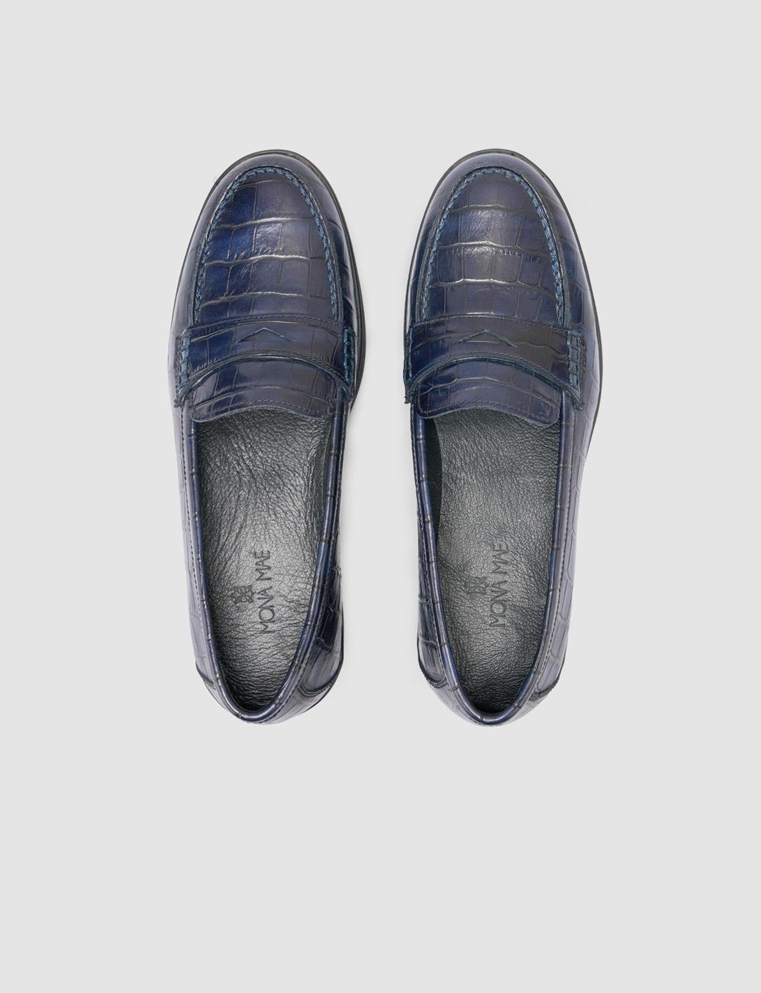 %100 Hakiki Deri Lacivert Kadın Ayakkabı