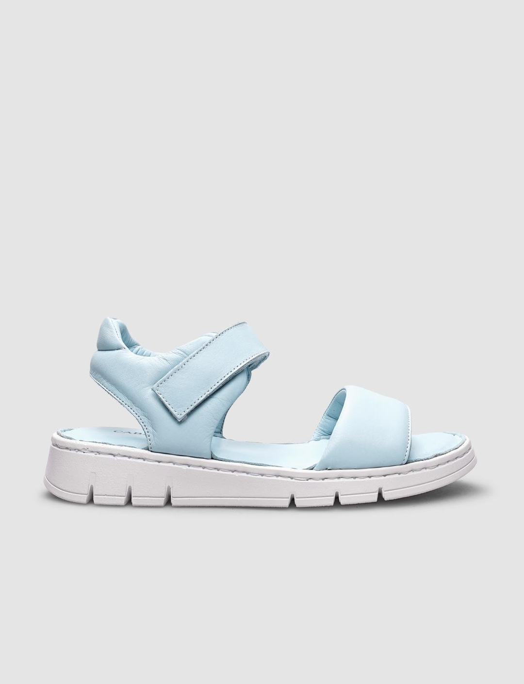 %100 Hakiki Deri Mavi Kadın Sandalet