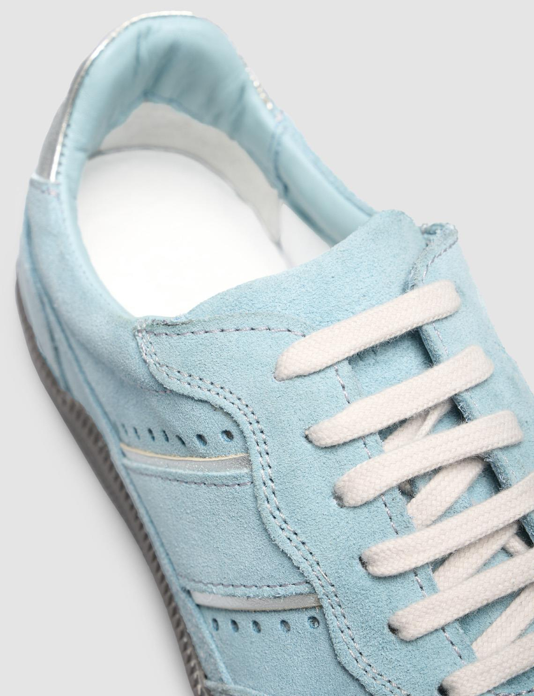 Women's Suede Genuine Leather Blue Shoes