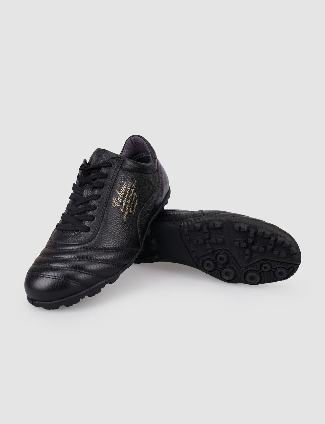 %100 Hakiki Deri Siyah Erkek Halı Saha Ayakkabısı