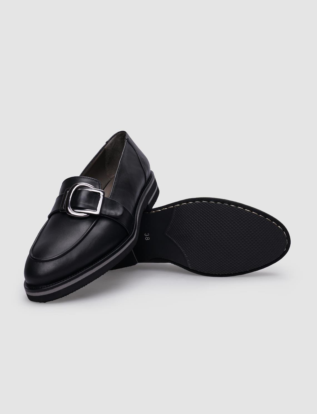 %100 Hakiki Deri Siyah Kadın Ayakkabı