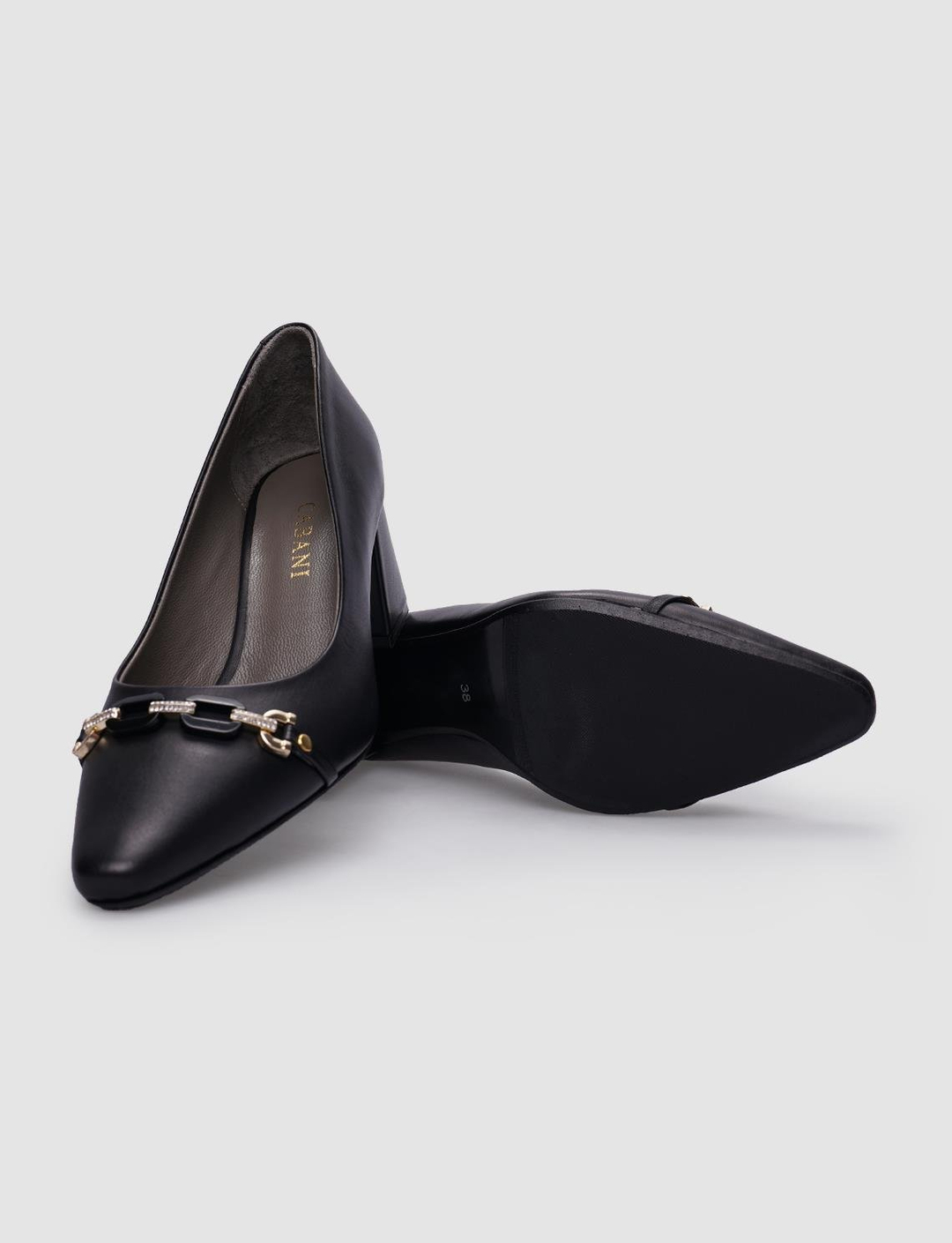 %100 Hakiki Deri Siyah Kadın Ayakkabı