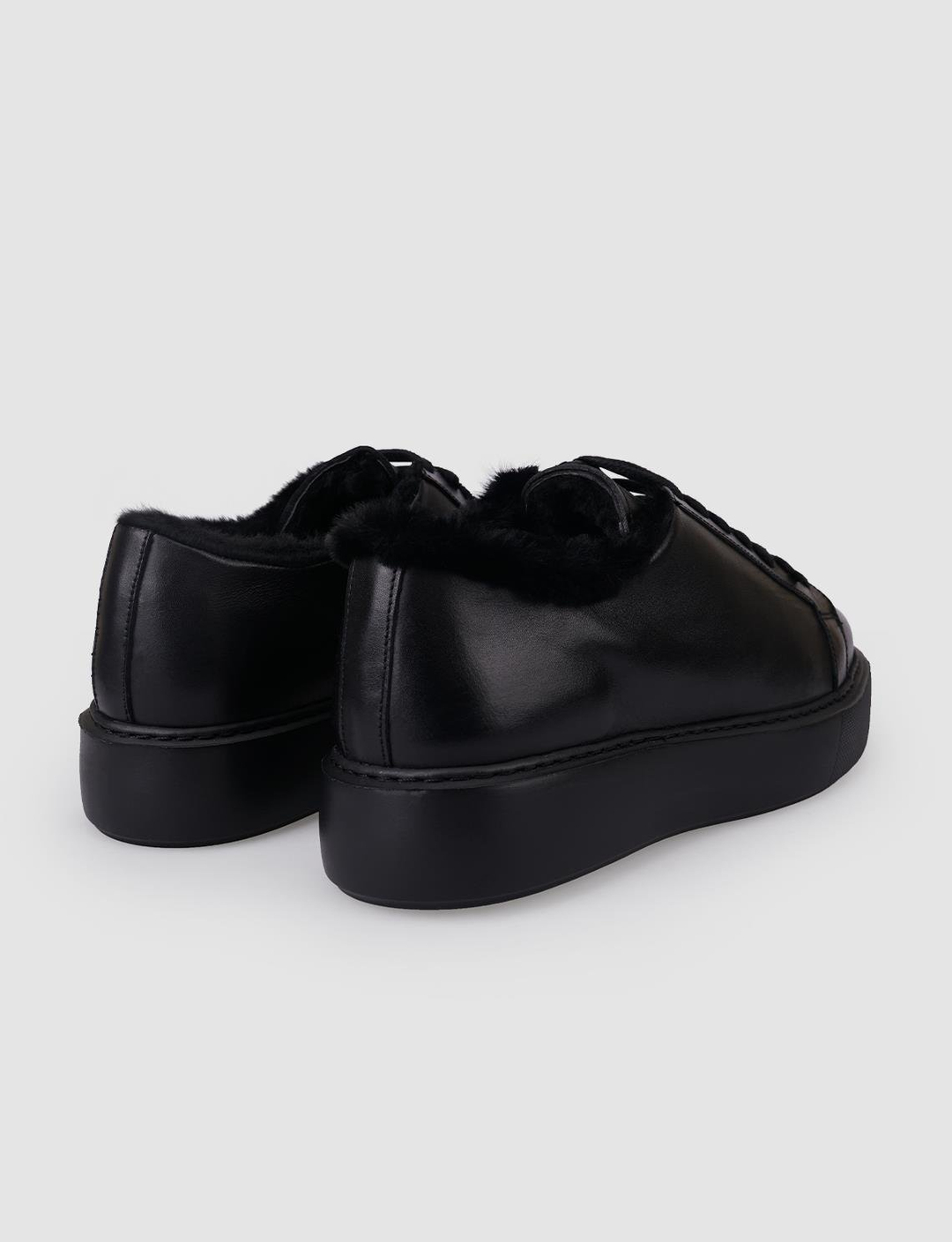 %100 Hakiki Deri Siyah Kadın Ayakkabı