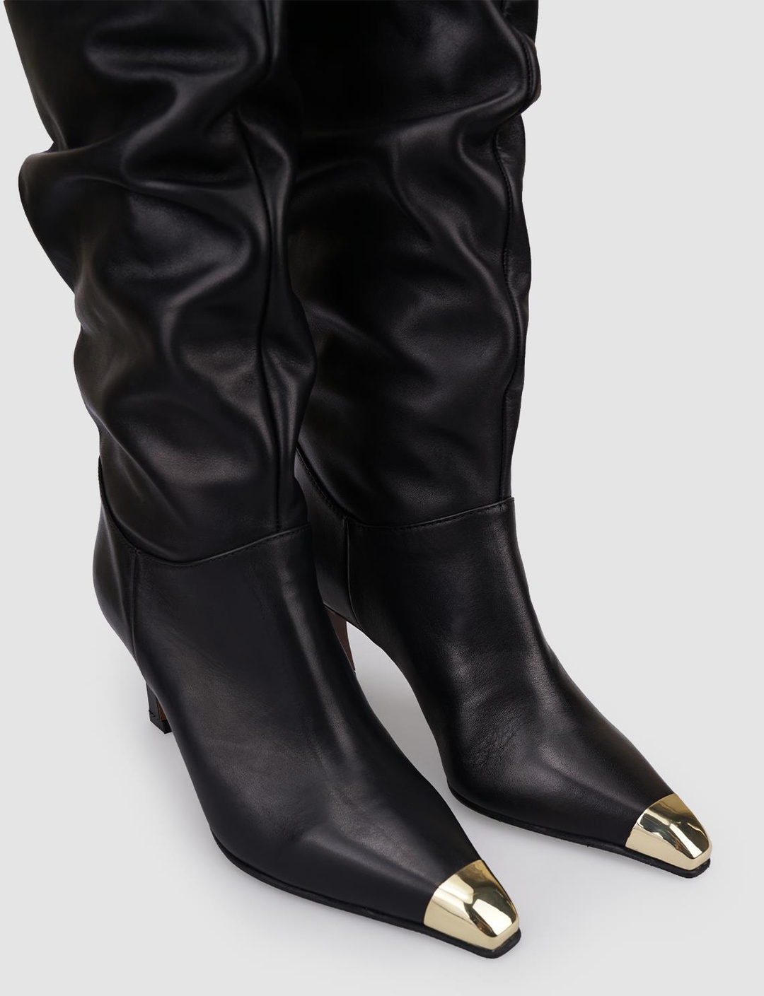 %100 Hakiki Deri Siyah Kadın Çizme