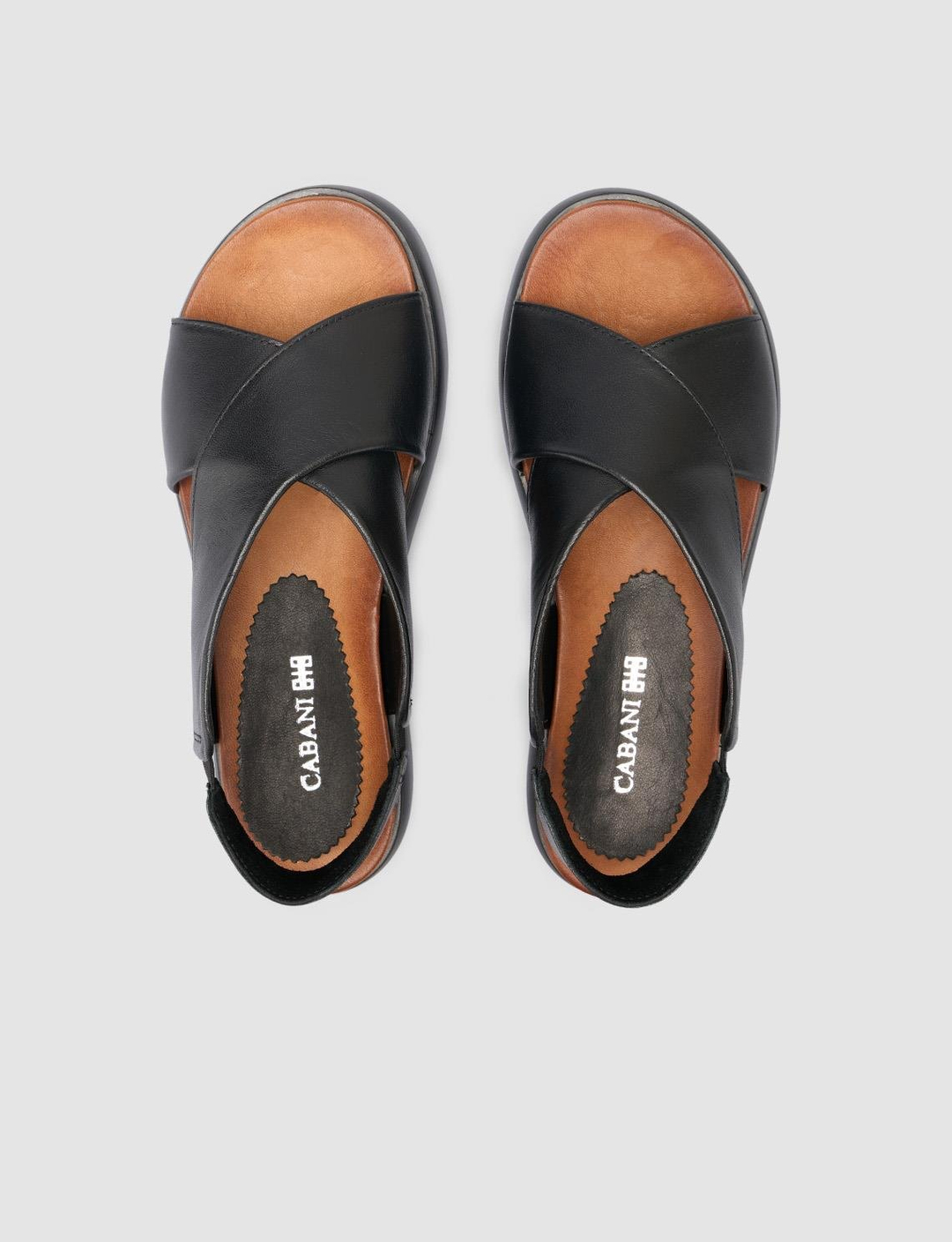 %100 Hakiki Deri Siyah Kadın Sandalet