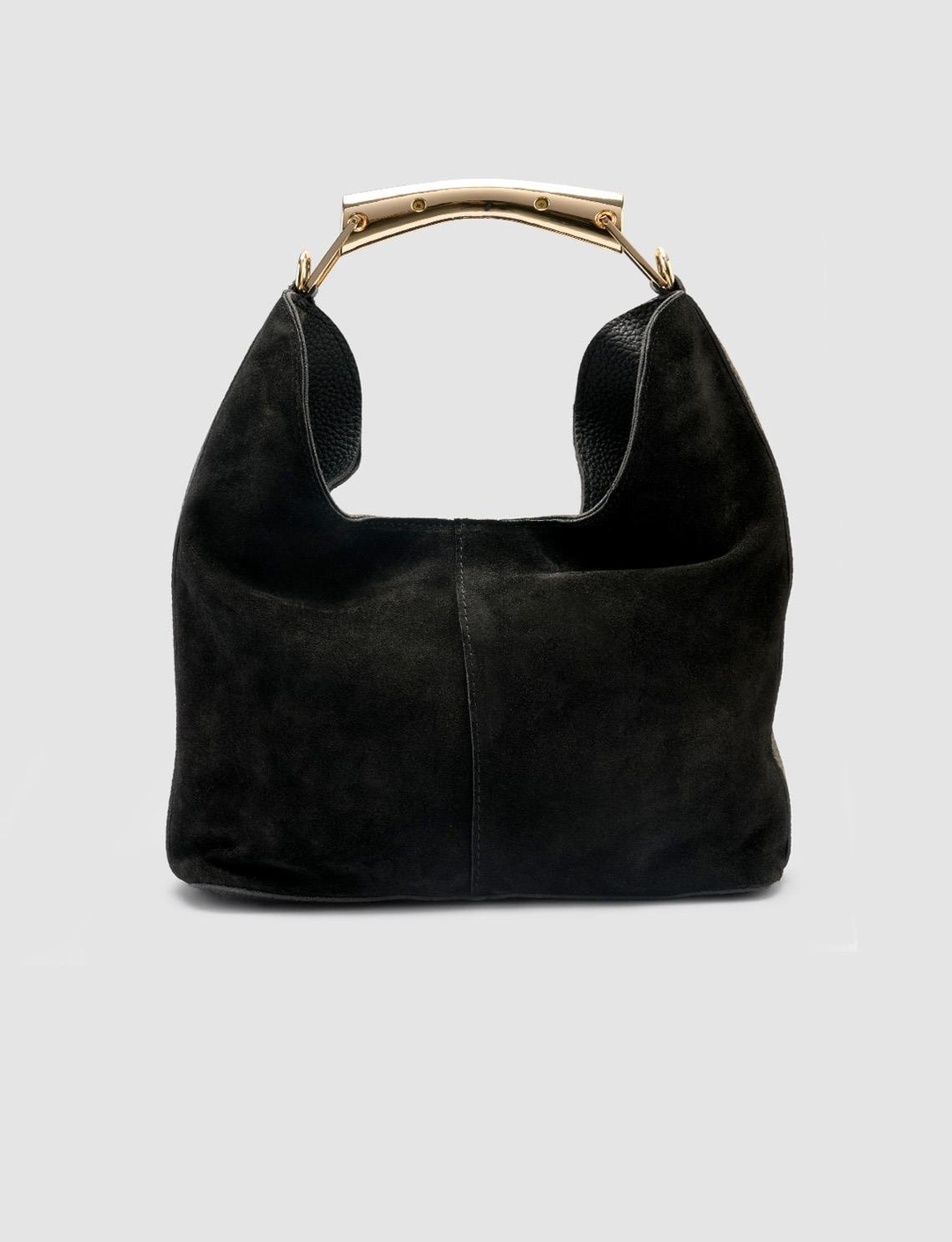 Süet Hakiki Deri Siyah Kadın Çanta