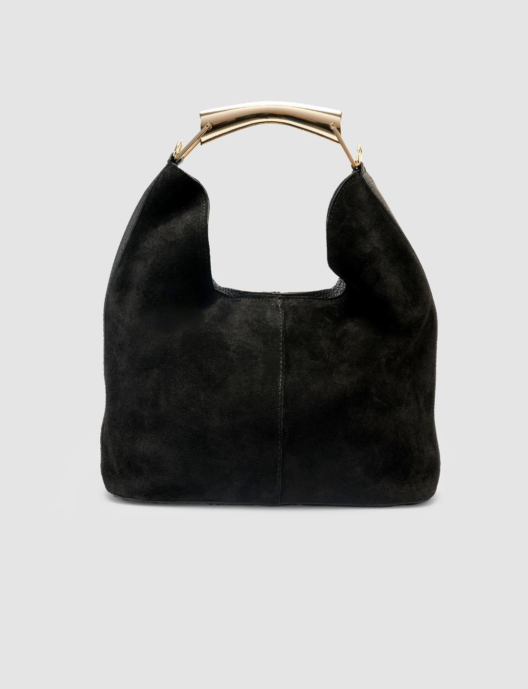 Süet Hakiki Deri Siyah Kadın Çanta