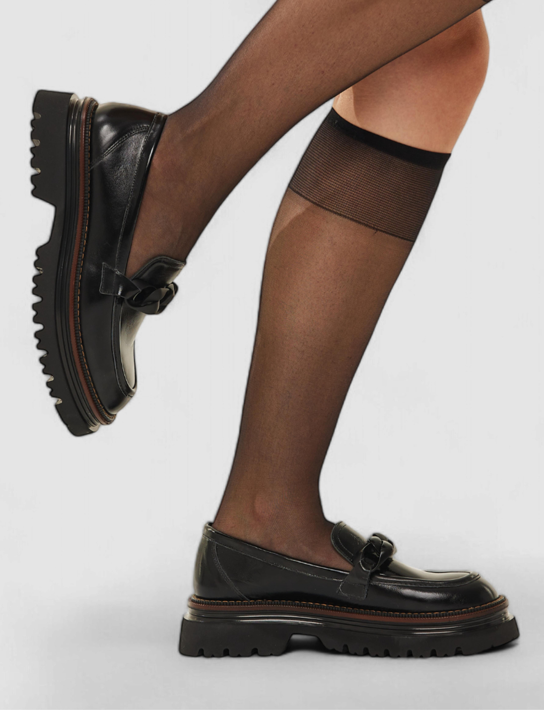 %100 Hakiki Deri Siyah Rugan Tokalı Kadın Ayakkabı