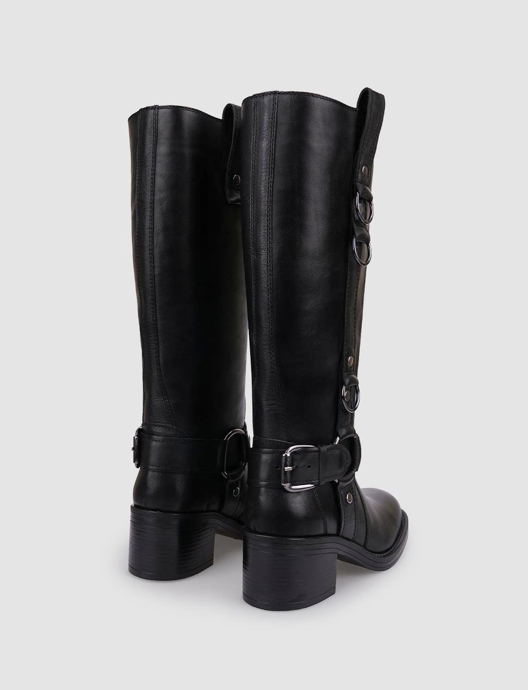 Women 100% Genuine Leather Black Boots