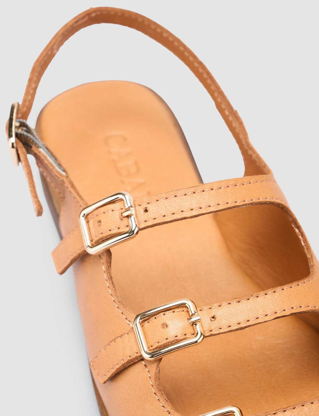 %100 Hakiki Deri Taba Kadın Sandalet