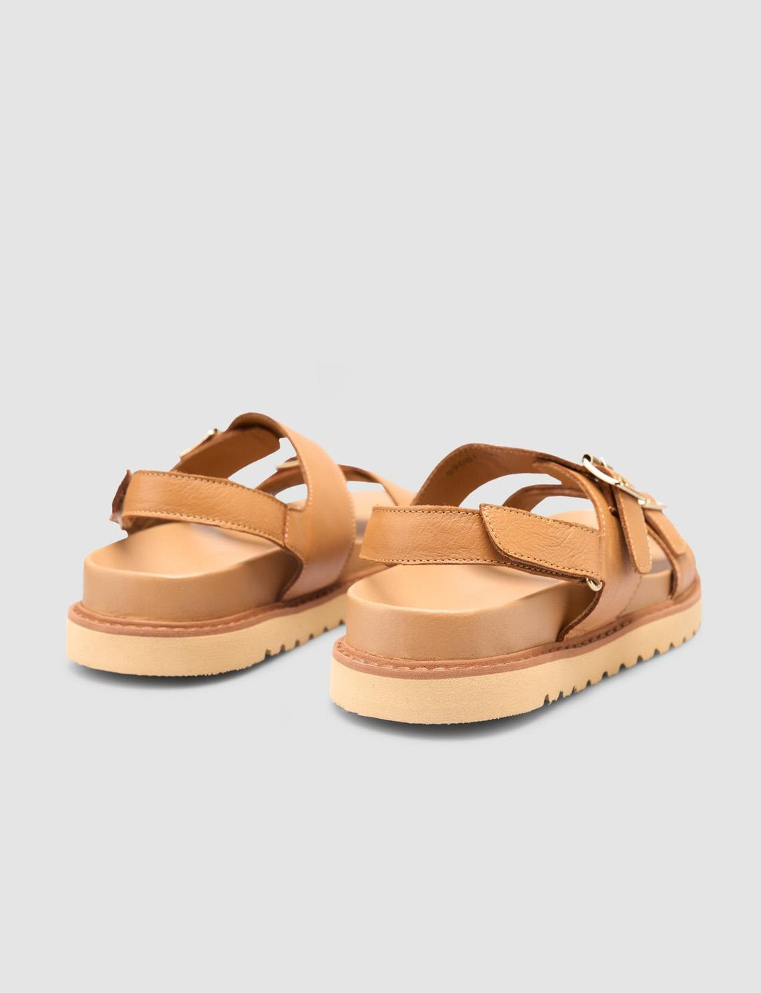 %100 Hakiki Deri Taba Kadın Sandalet