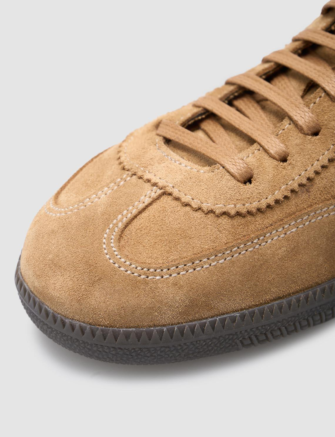 %100 Hakiki Deri Taba Süet Bağcıklı Kadın Sneaker