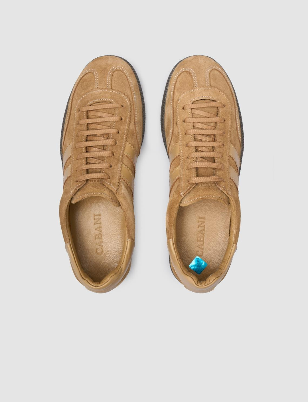 %100 Hakiki Deri Taba Süet Bağcıklı Kadın Sneaker