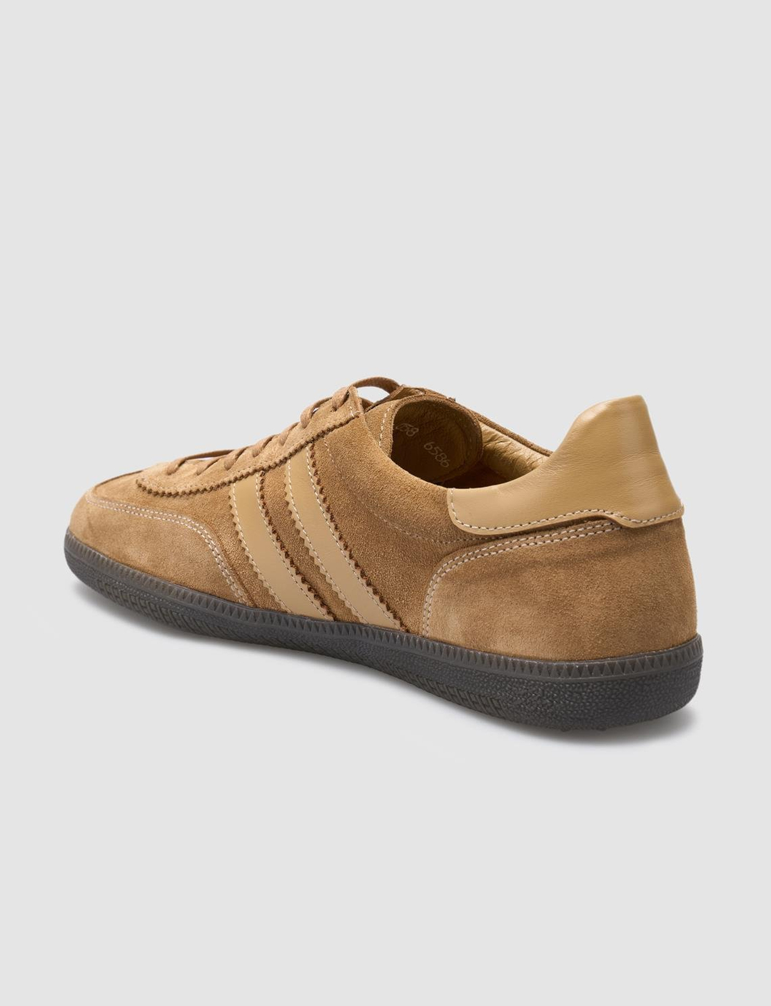 %100 Hakiki Deri Taba Süet Bağcıklı Kadın Sneaker