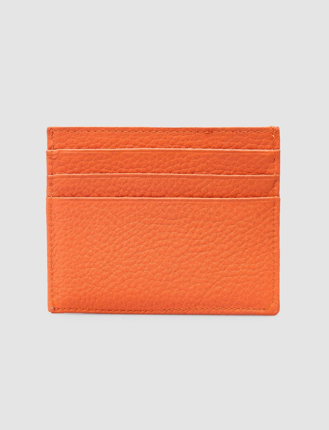 %100 Hakiki Deri Turuncu Unisex Cüzdan