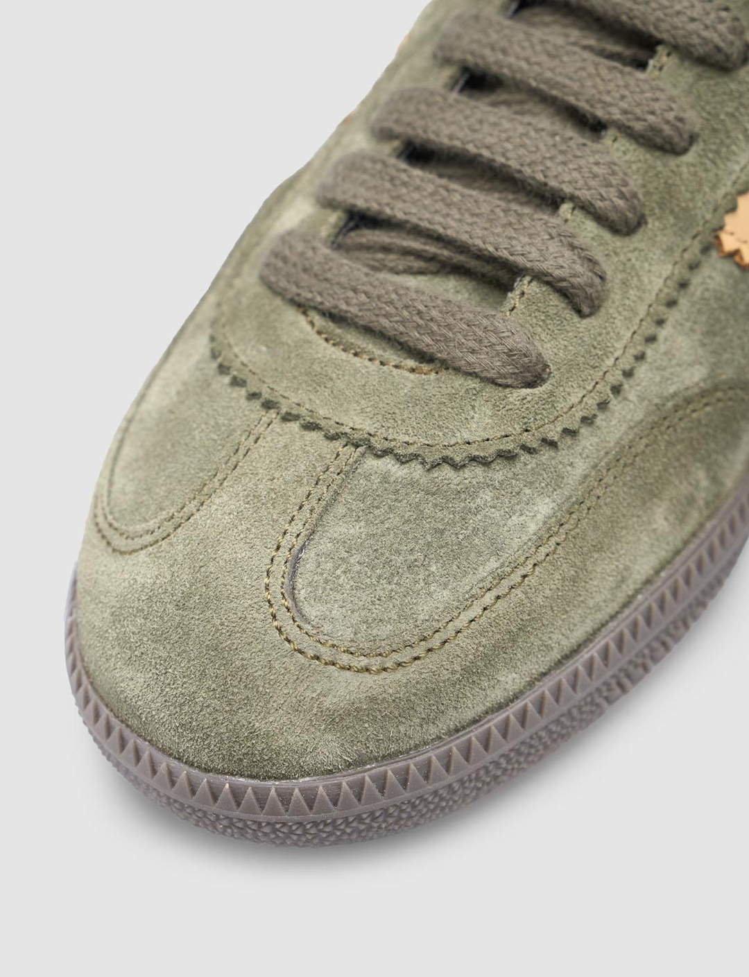 Women 100% Genuine Leather Green Shoes