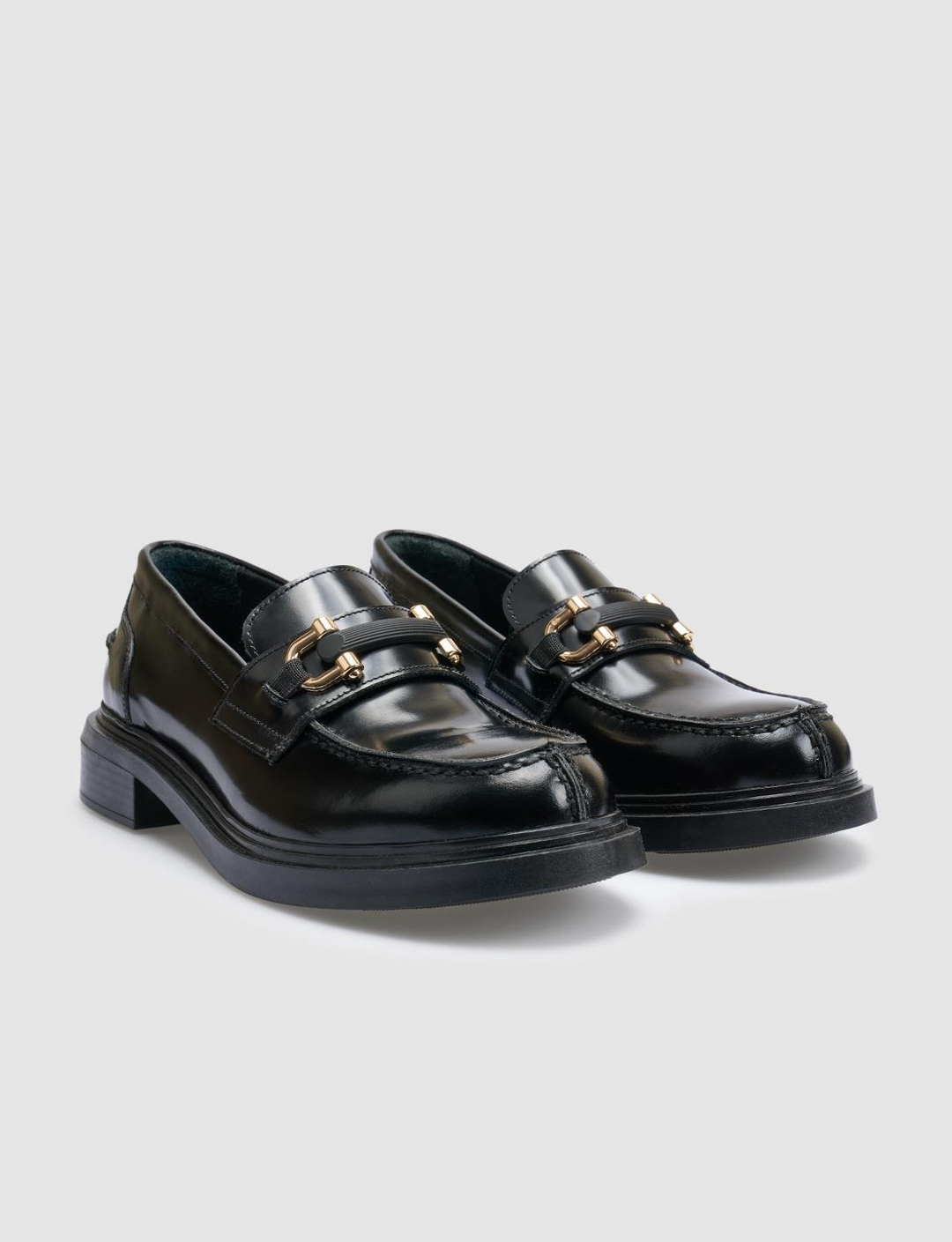 Açma Hakiki Deri Siyah Kadın Ayakkabı