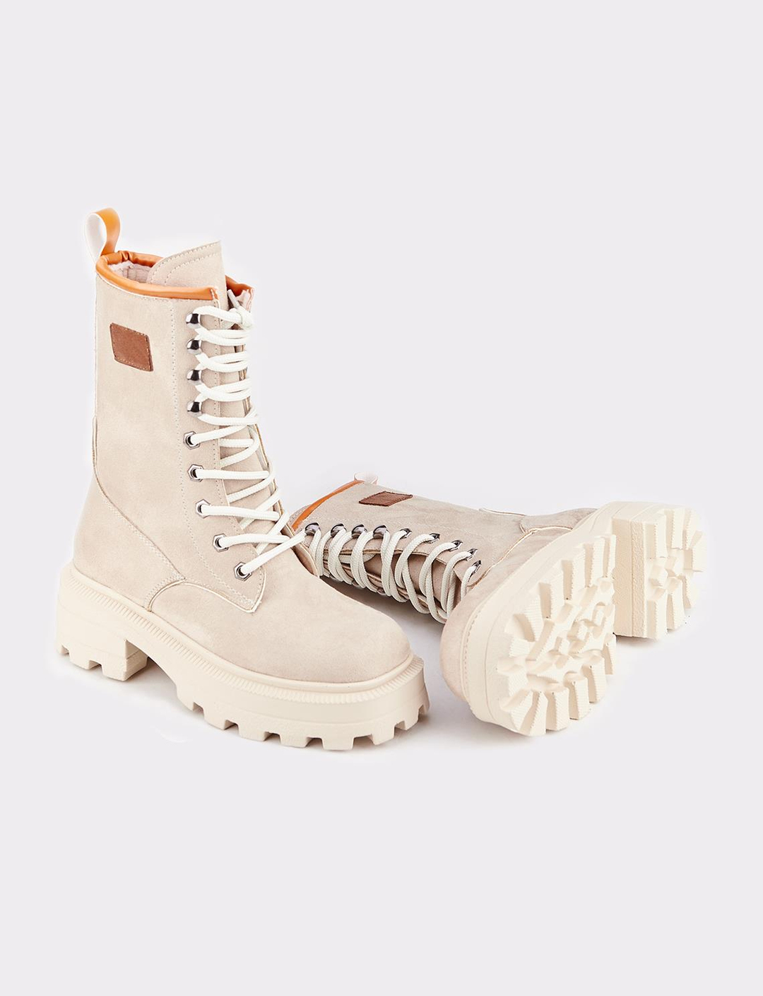 Bej Bağcıklı Kadın Postal Bot