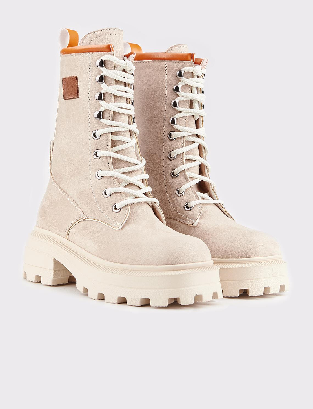 Bej Bağcıklı Kadın Postal Bot