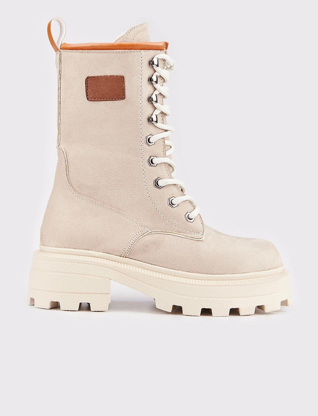 Bej Bağcıklı Kadın Postal Bot