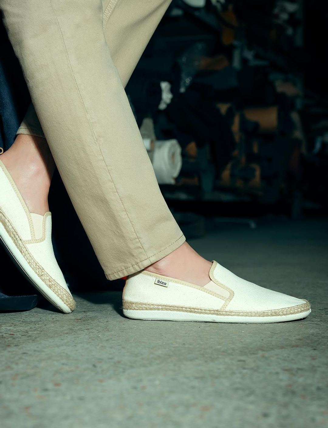 Men Beige Canvas Espadrilles