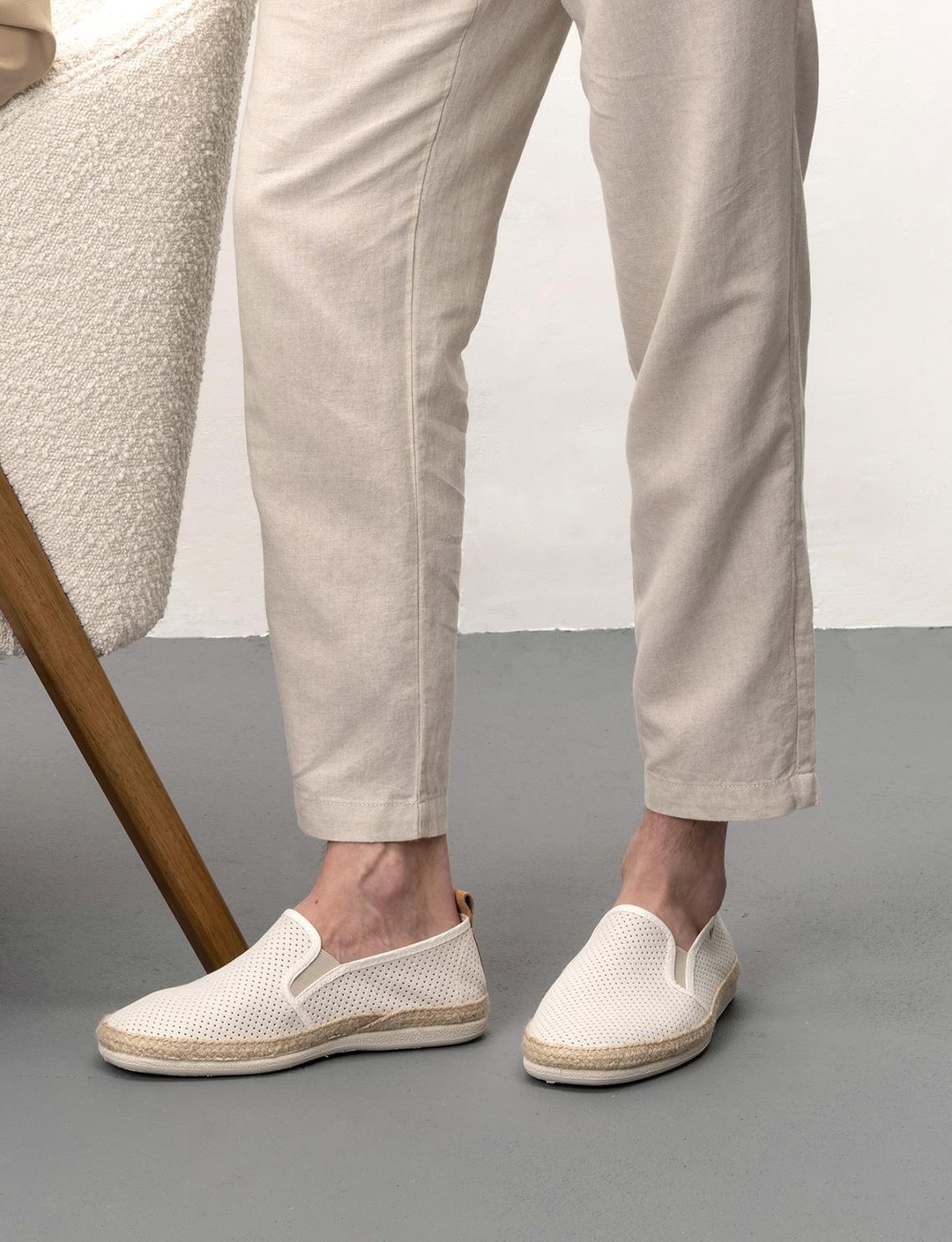 Bej Hasır Detaylı Erkek Günlük Ayakkabı