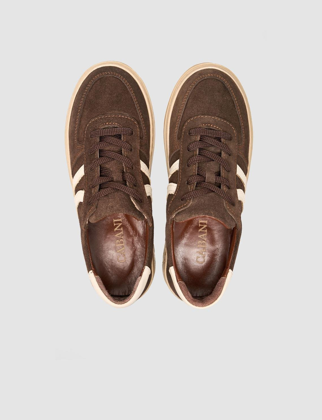 Cabani Kahverengi Süet Şeritli Kadın Spor Ayakkabı