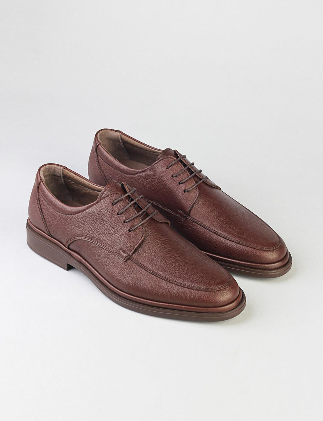 Men Brown Genuine Leather Lace Up Casual Shoes
