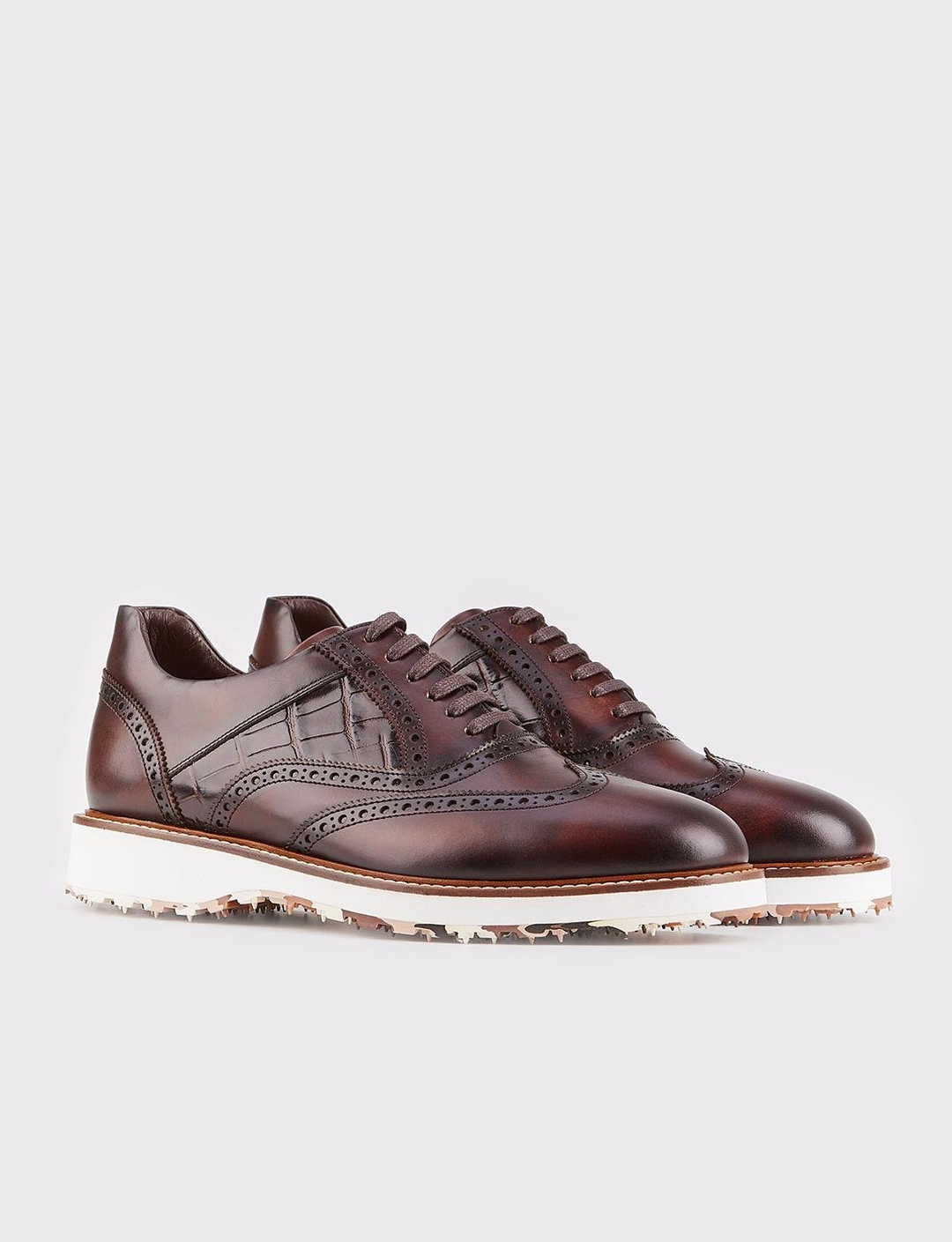 Erkek Hakiki Deri Kahverengi Bağcıklı Günlük Ayakkabı