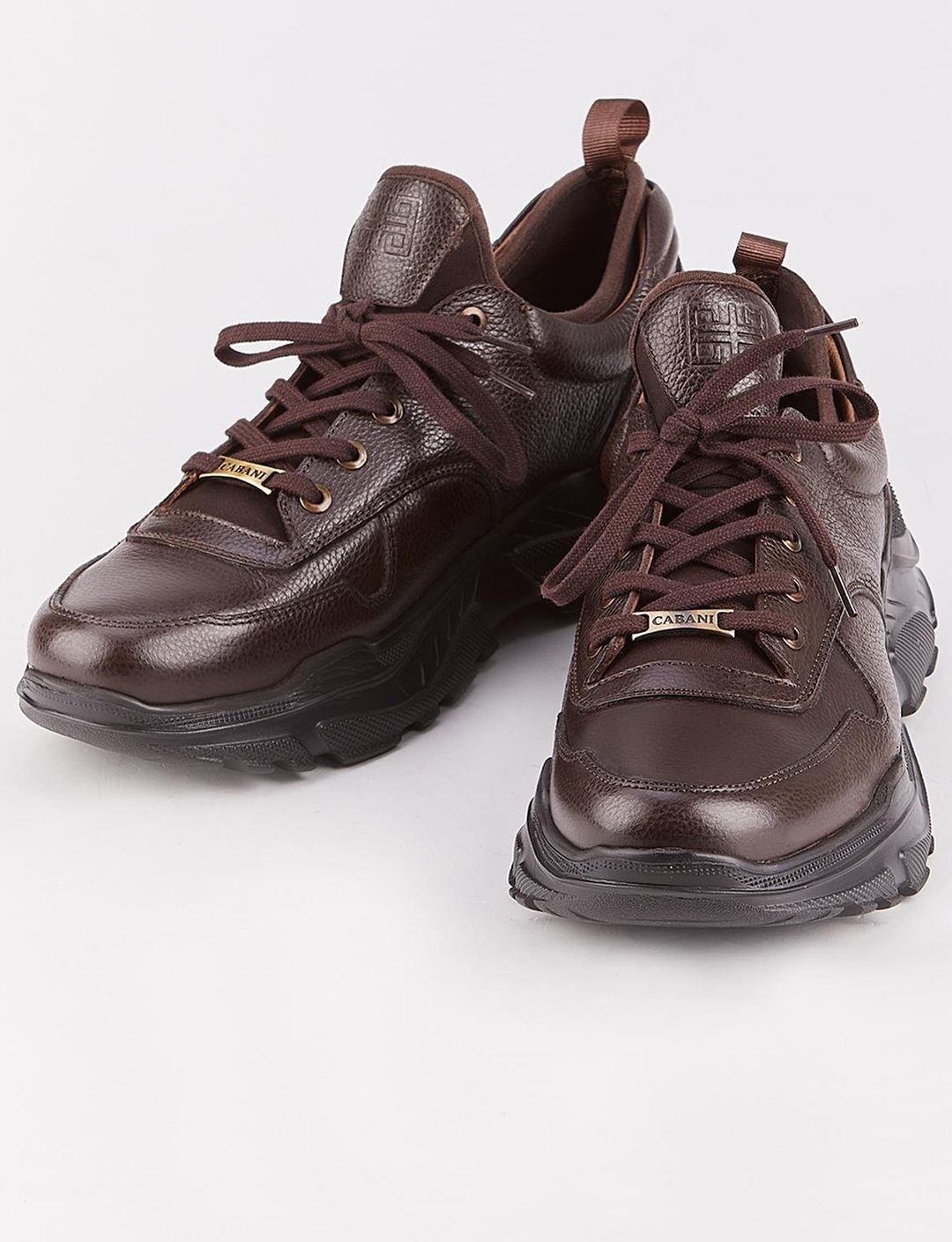 Erkek Hakiki Deri Kahverengi Bağcıklı Spor Ayakkabı