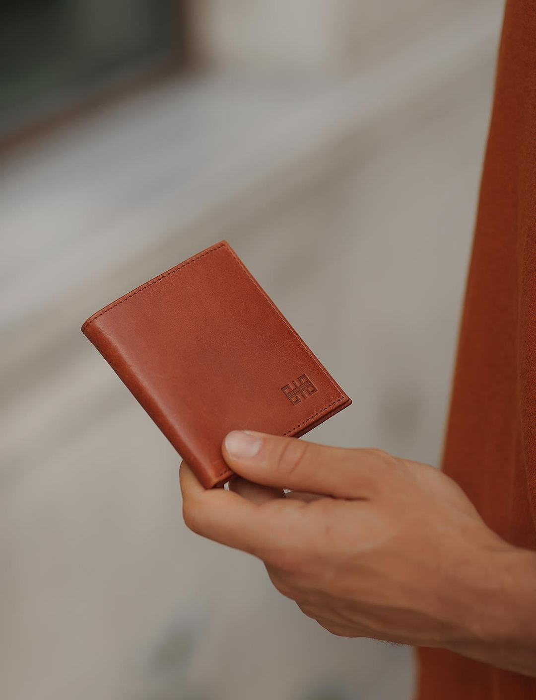 Men Brown Genuine Leather Wallet
