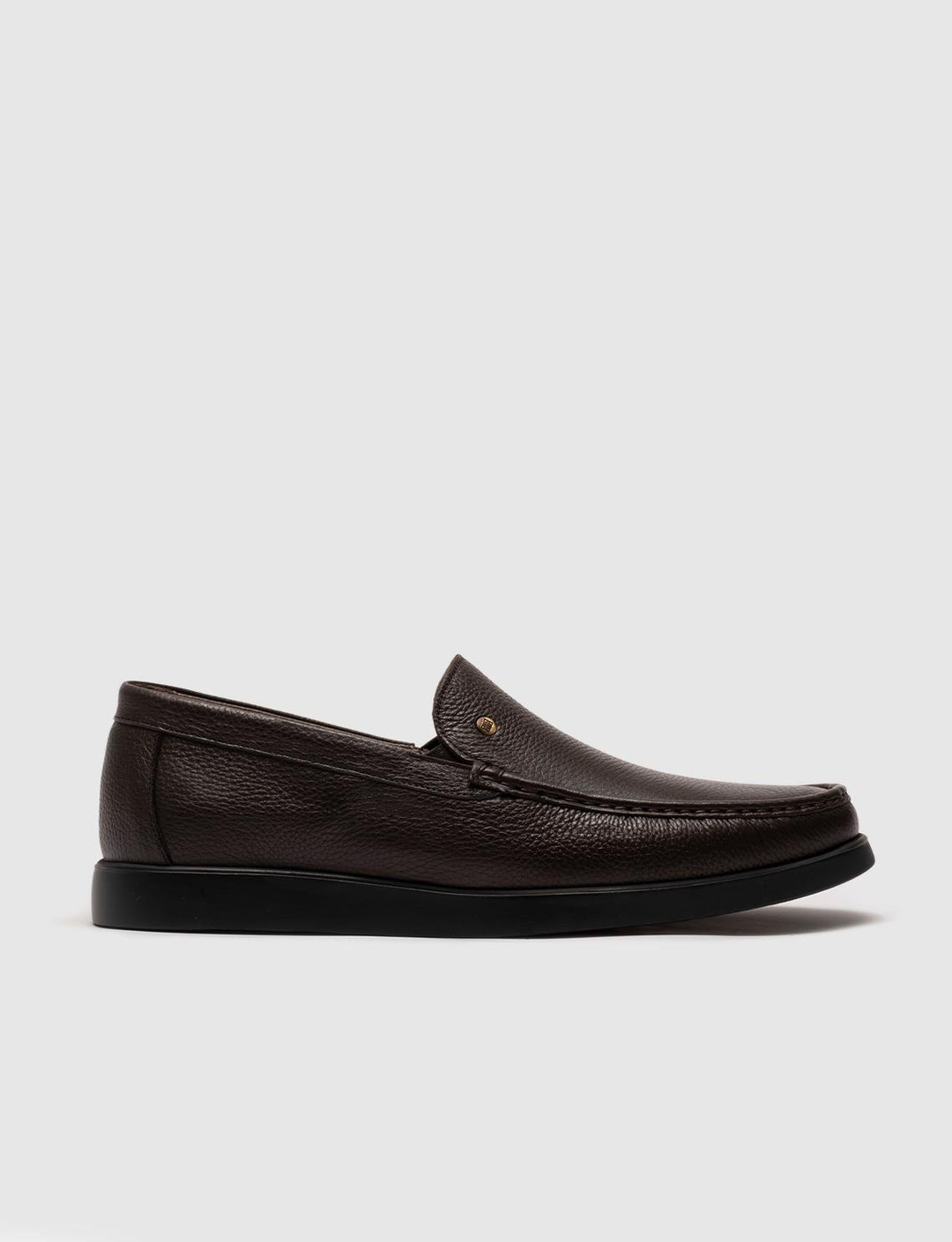 Men Brown Genuine Leather Slip On Shoes