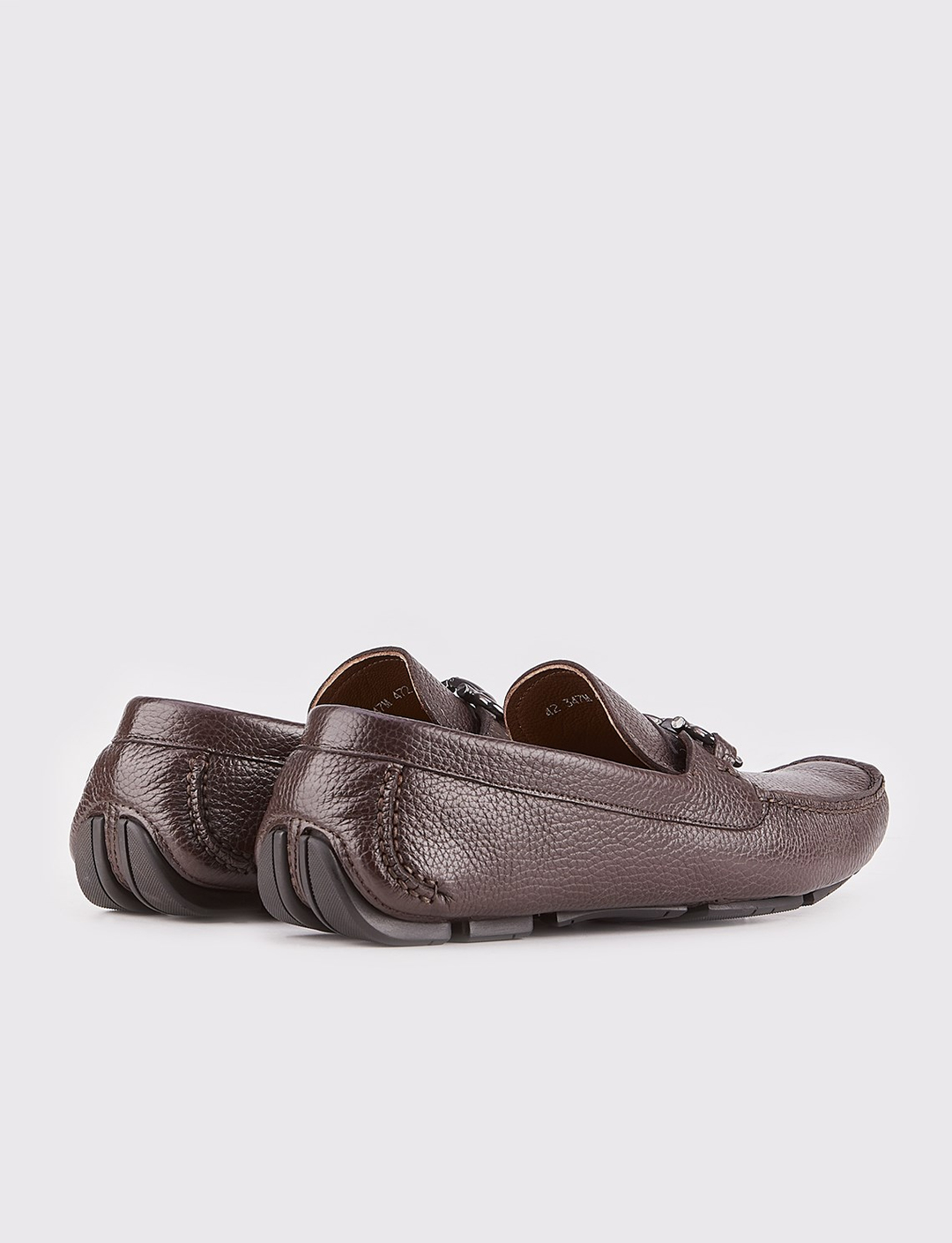 Men Brown Genuine Leather Bit Loafers