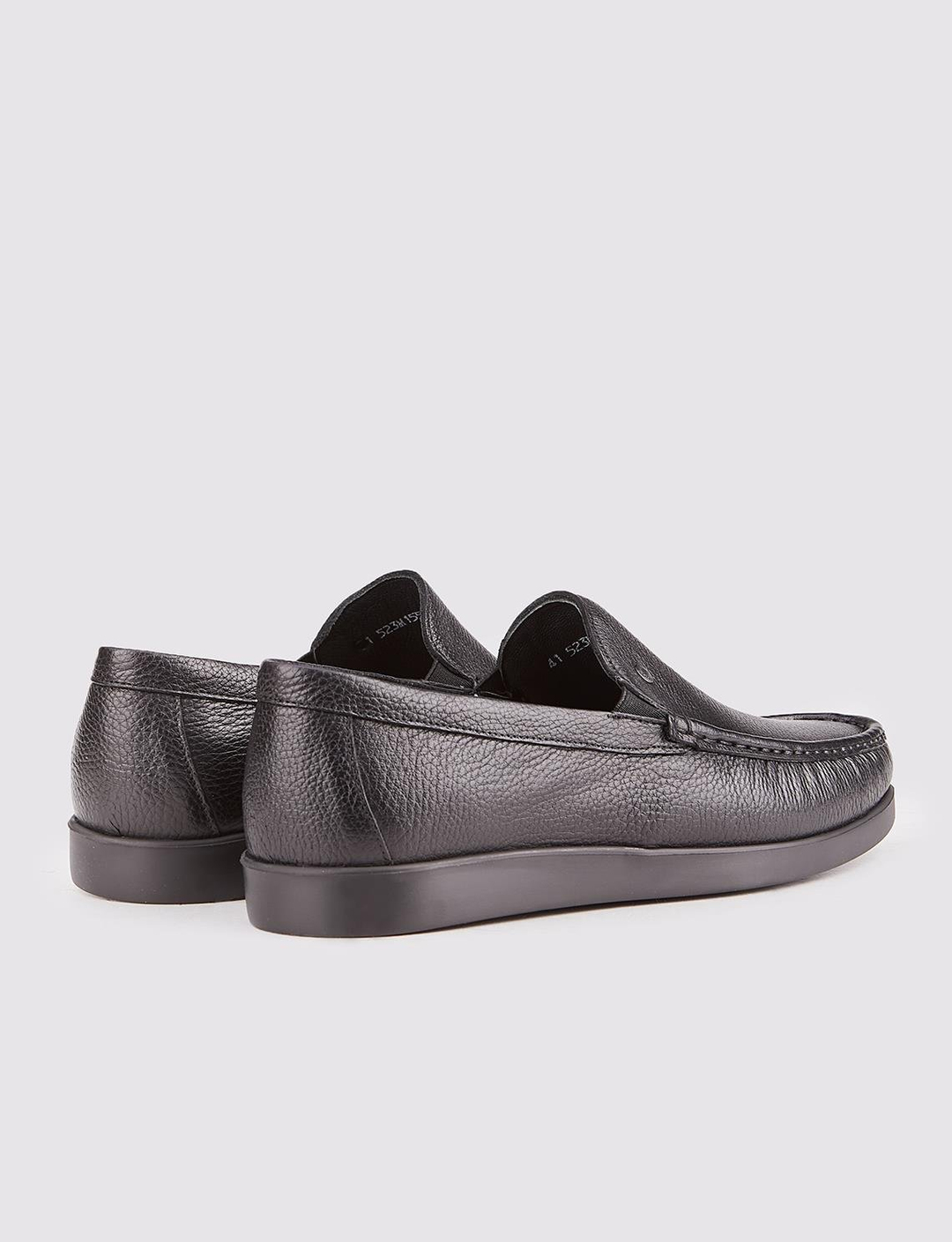 Erkek Hakiki Deri Light Kauçuk Taban Siyah Günlük Ayakkabı