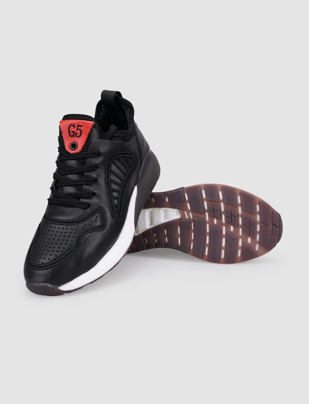 Erkek Hakiki Deri Siyah Spor Ayakkabı