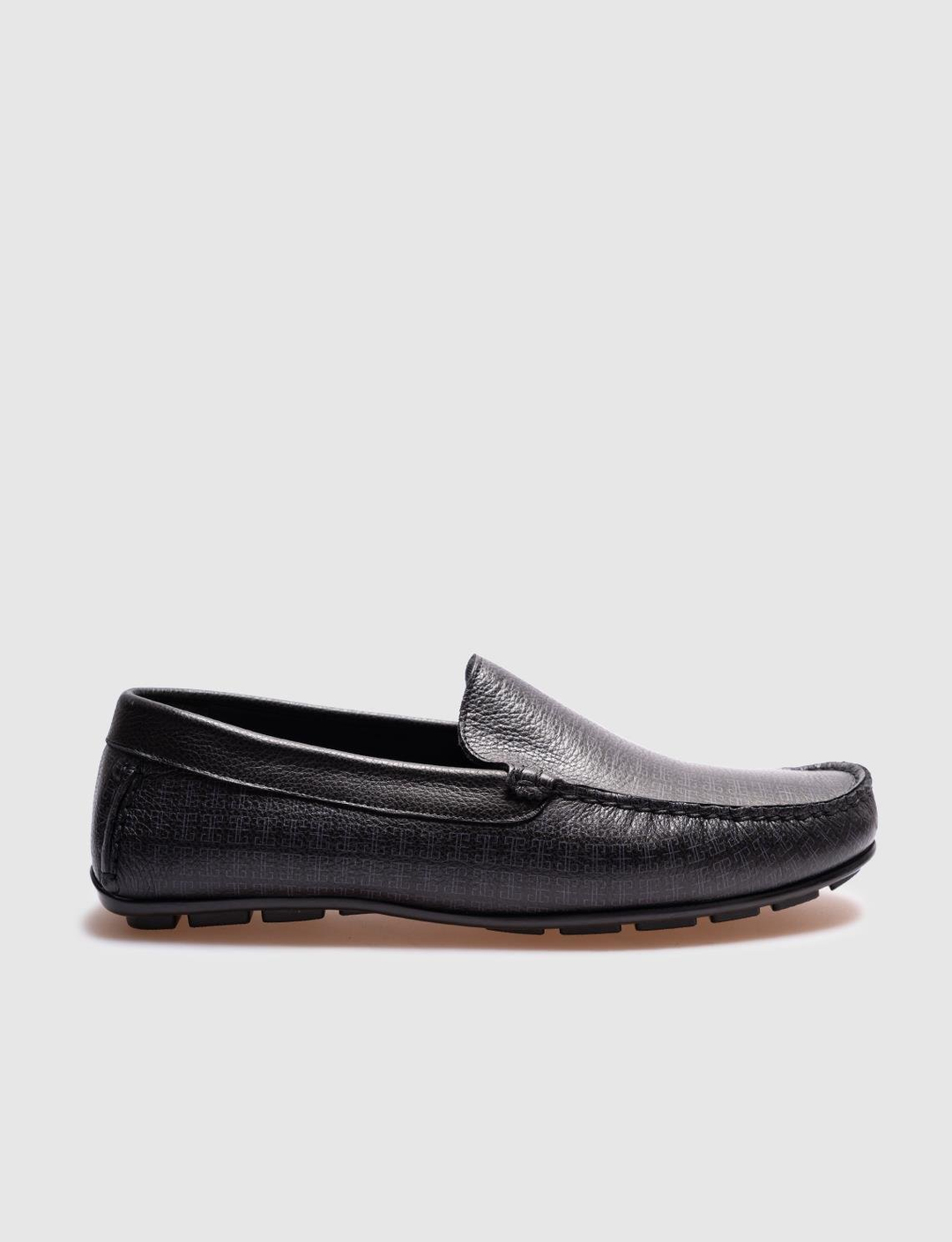 Men Black Genuine Leather Loafers