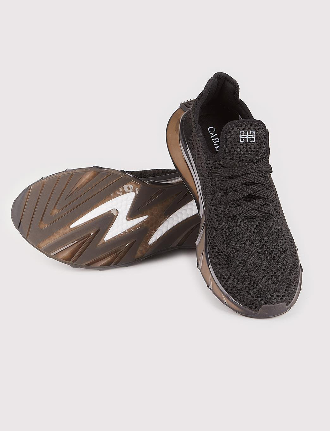 Men Black Low Top Chunky Sneakers