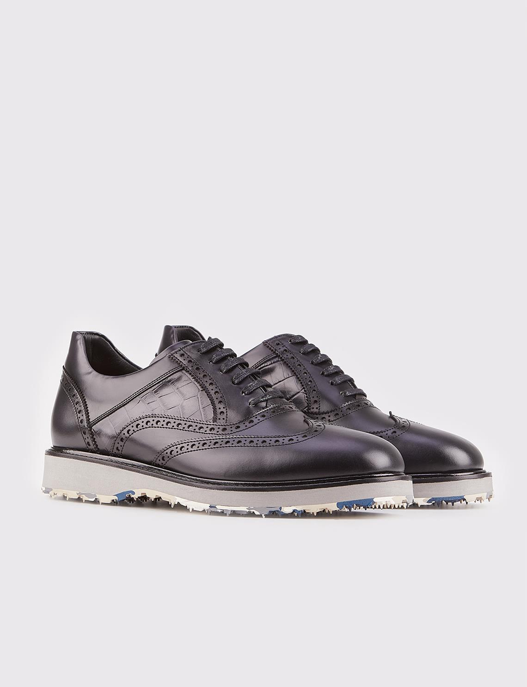 Eva Taban Hakiki Deri Siyah Bağcıklı Erkek Günlük Ayakkabı