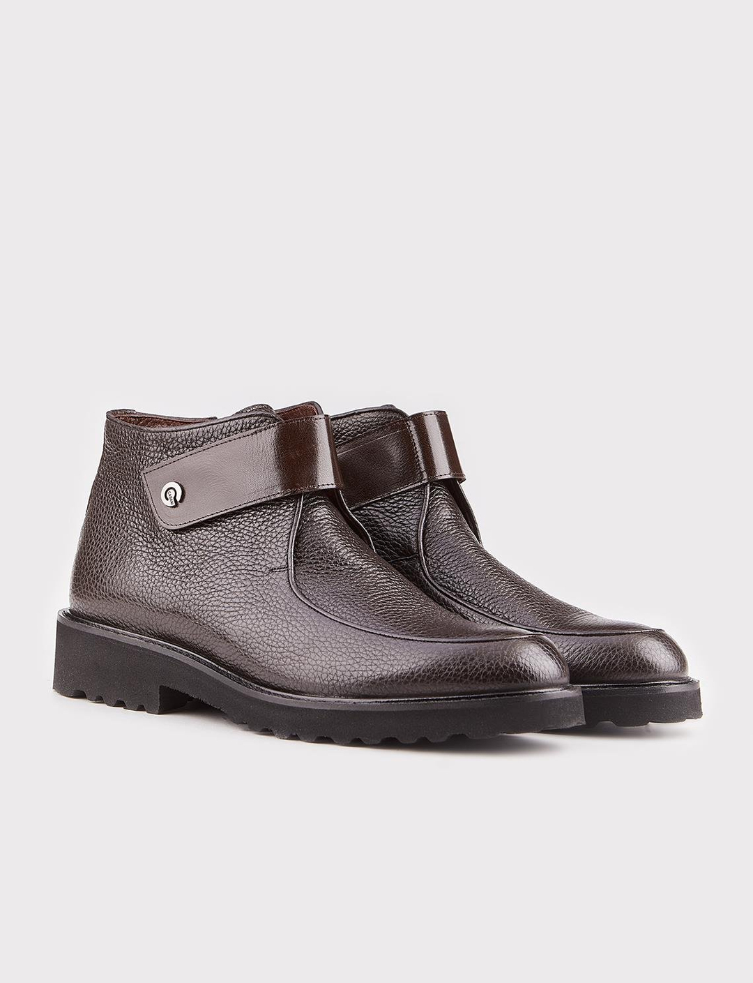 Eva Tabanlı Hakiki Deri Kahverengi Erkek Günlük Bot