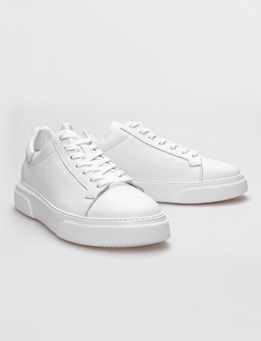 Hakiki Deri Beyaz Erkek Ayakkabı