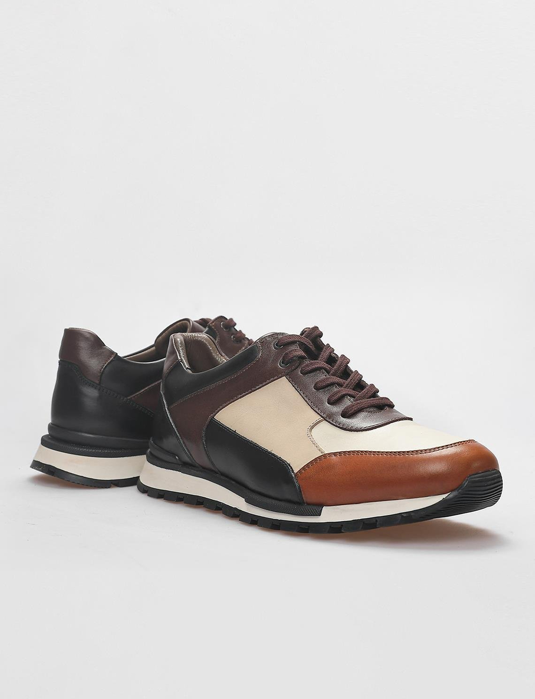 Hakiki Deri Erkek Kahverengi Bağcıklı Spor Ayakkabı