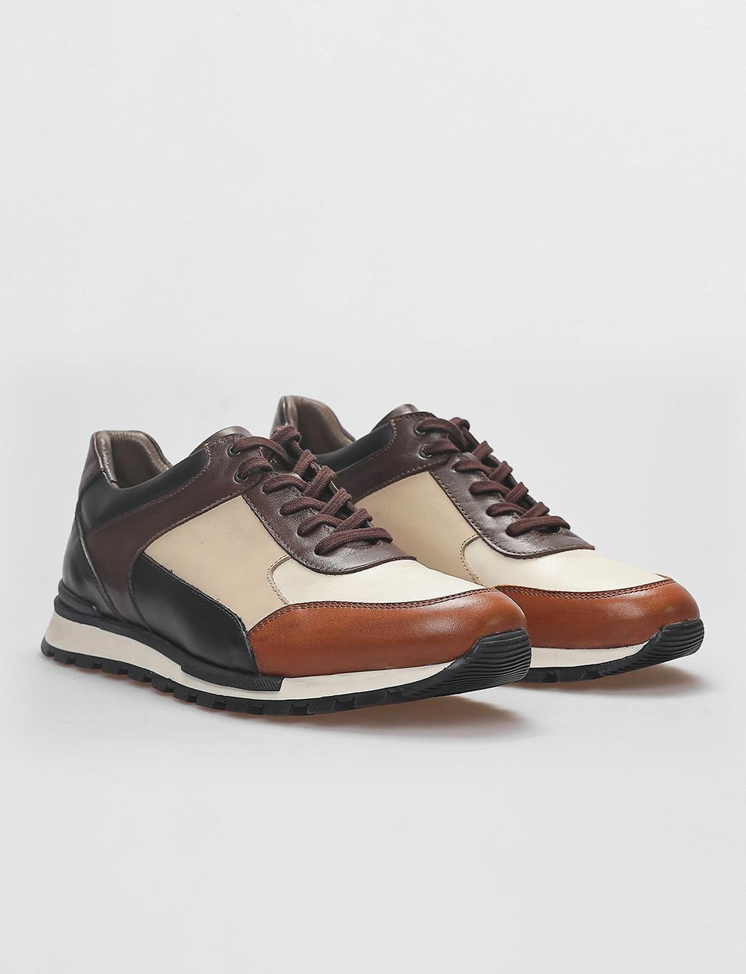 Hakiki Deri Erkek Kahverengi Bağcıklı Spor Ayakkabı