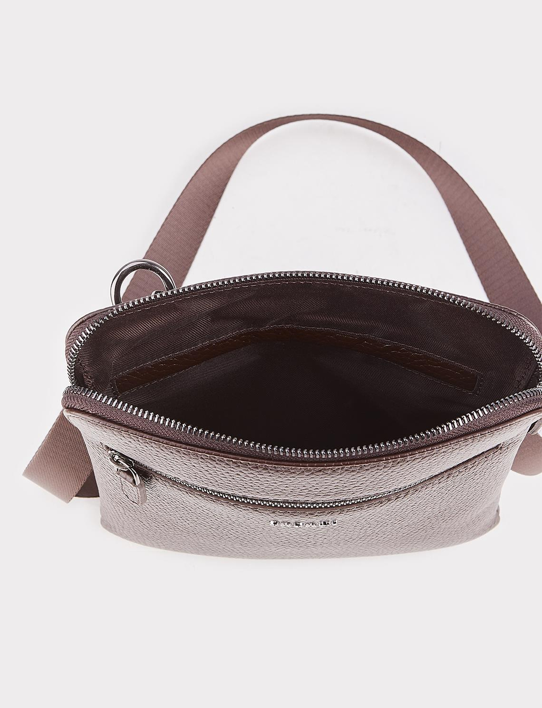 Hakiki Deri Fermuarlı Kahverengi Erkek Postacı Çanta