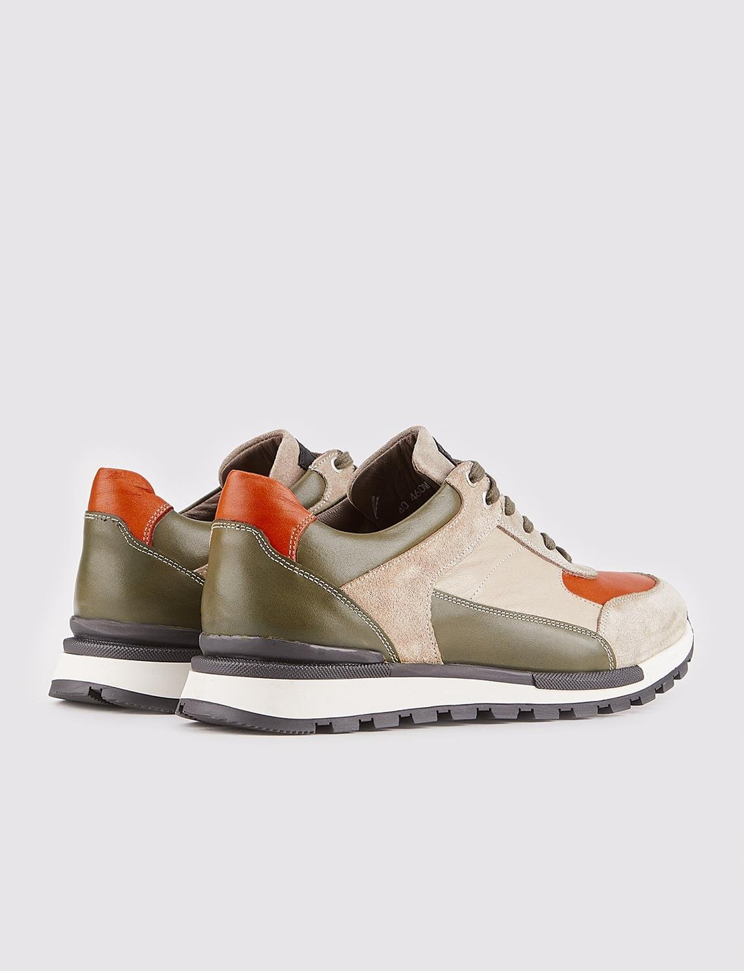 Hakiki Deri Haki Bağcıklı Erkek Spor Ayakkabı