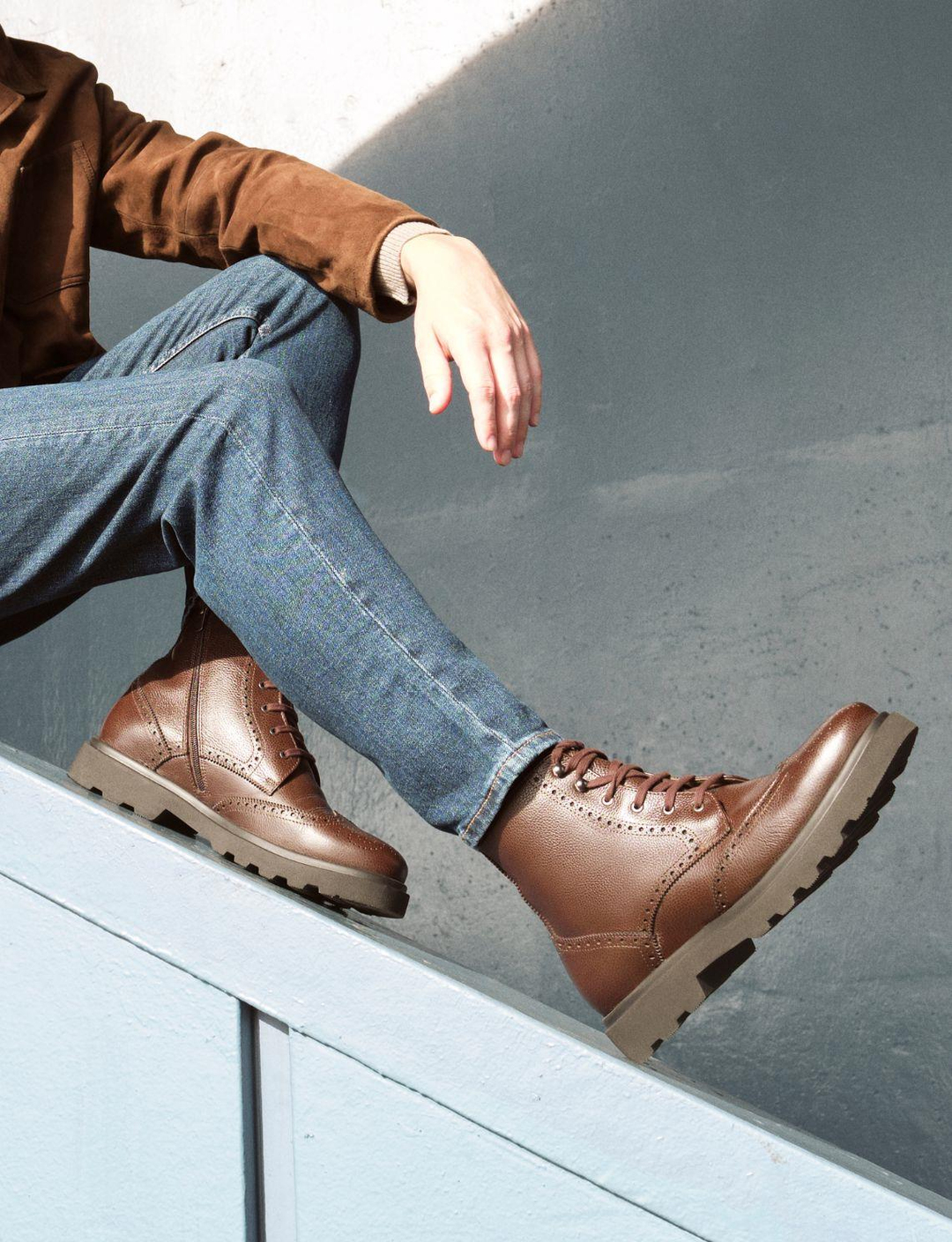 Hakiki Deri Kahverengi Bağcıklı Erkek Günlük Bot