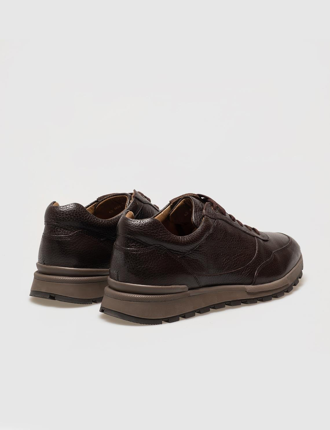 Hakiki Deri Kahverengi Bağcıklı Erkek Spor Ayakkabı
