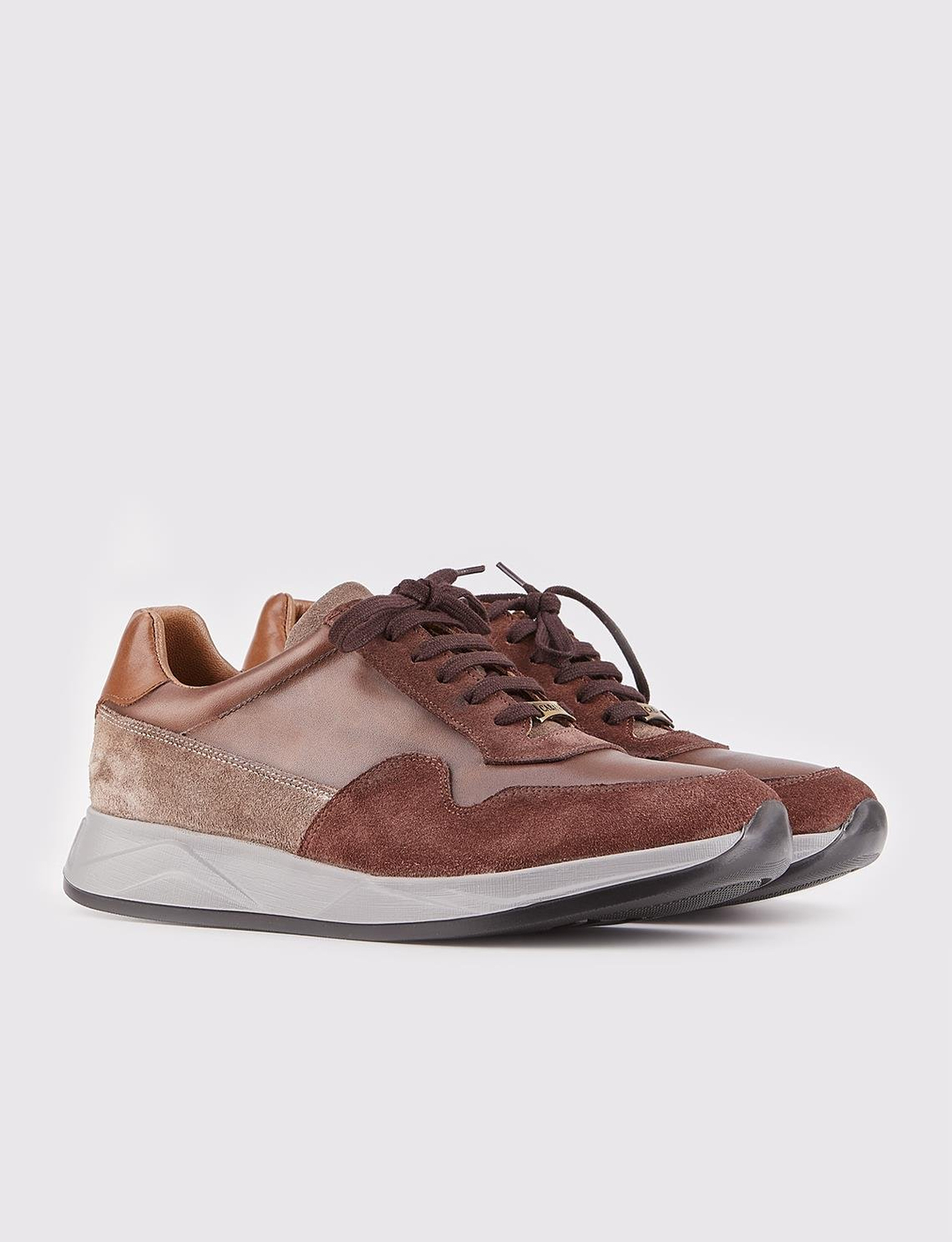 Hakiki Deri Kahverengi Bağcıklı Erkek Spor Ayakkabı