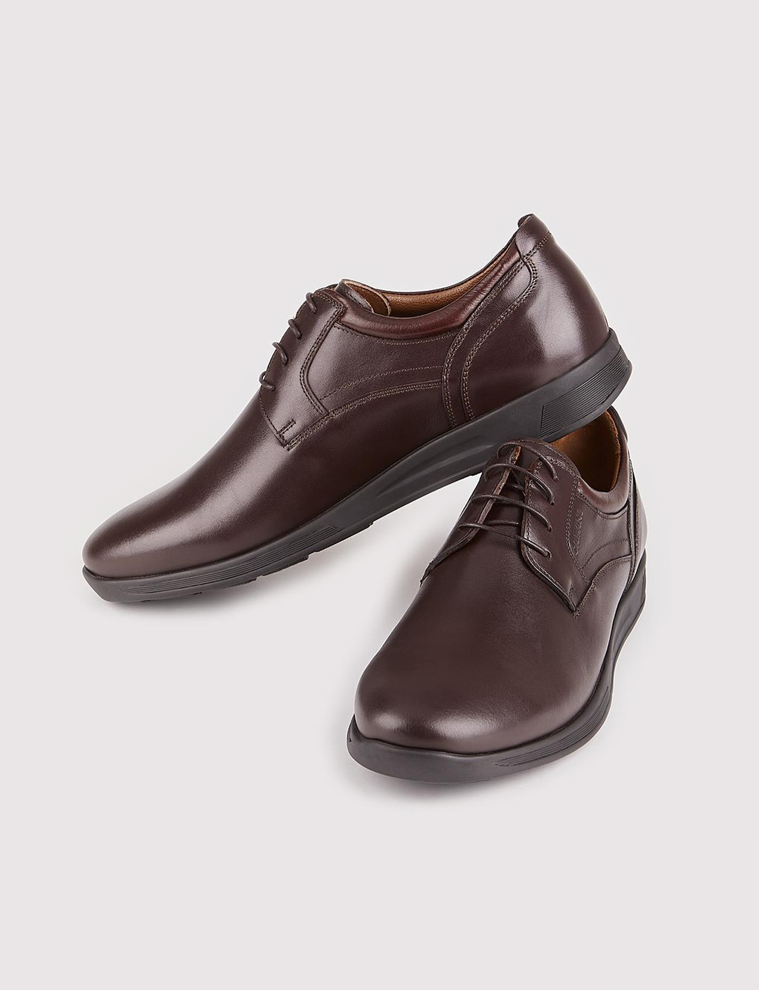 Hakiki Deri Kahverengi Bağcıklı Erkek Günlük Ayakkabı