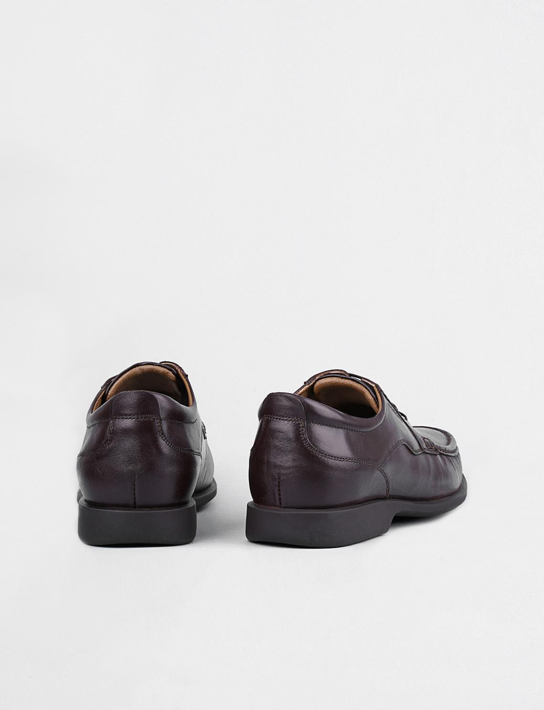 Men Brown Genuine Leather Lace Up Casual Shoes