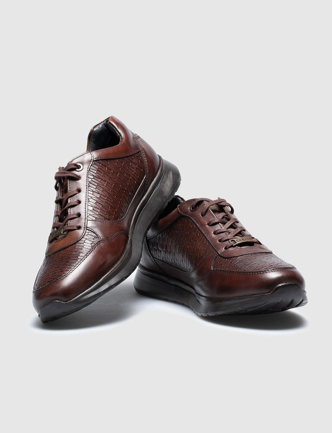 Hakiki Deri Kahverengi Bağcıklı Erkek Spor Ayakkabı